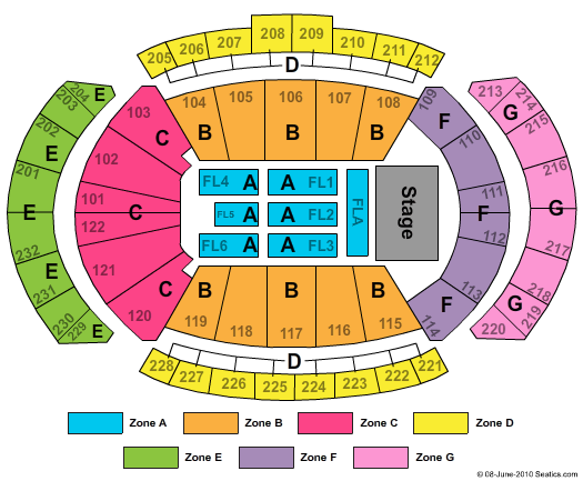 T-Mobile Center Concert 360 Zone Seating Chart